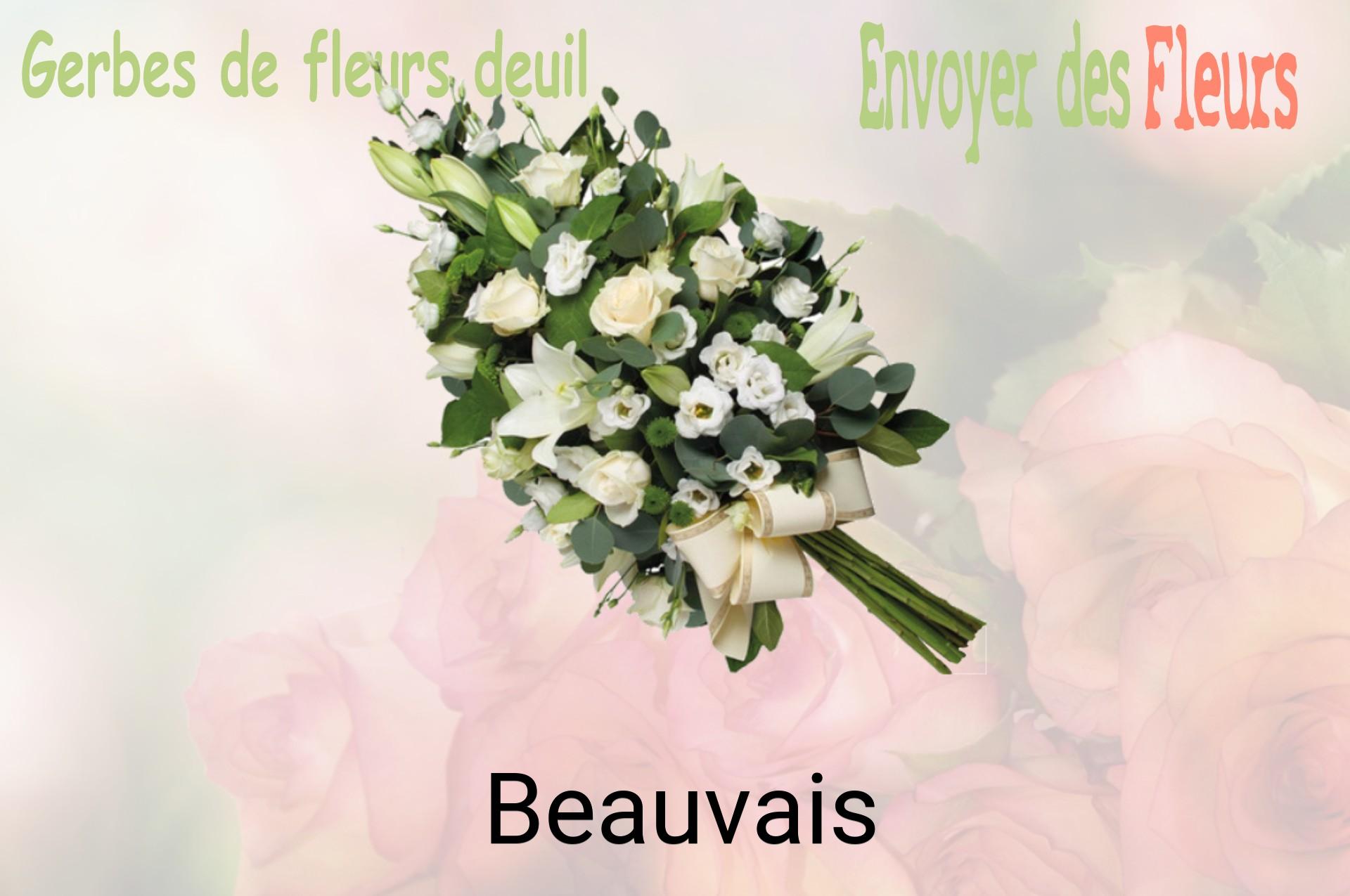 Gerbe de fleurs de deuil livrée à Beauvais